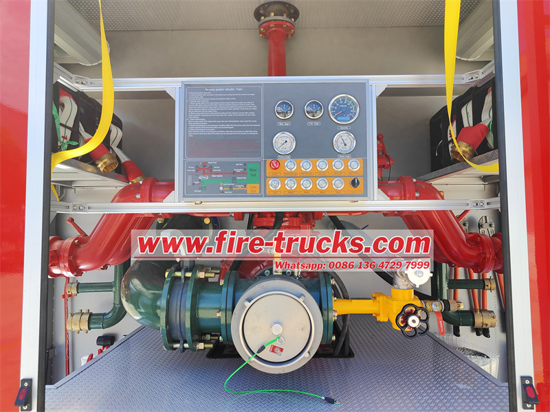 POWERSTAR firefighting truck rear pump room and control panel