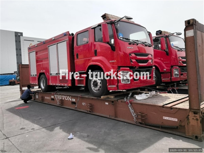 Isuzu GIGA fire rescue trucks shipping to Moldova