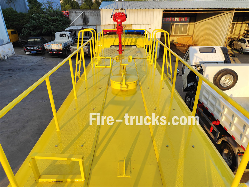 Top mounted with fire cannot and safety fence