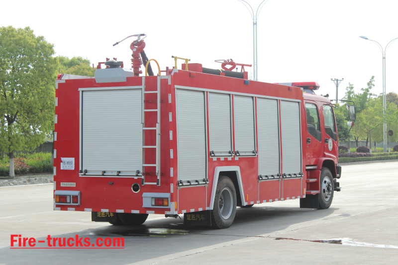Water foam powder firefighting vehicle factory drawing