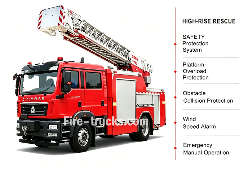 HOWO 25m aerial ladder fire fighting vehicle HOWO 25m aerial ladder fire fighting vehicle