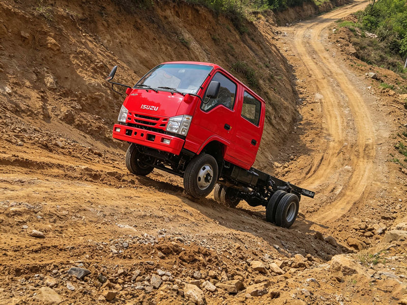 ISUZU 4x4 offroad truck for 40 degree slope challange 