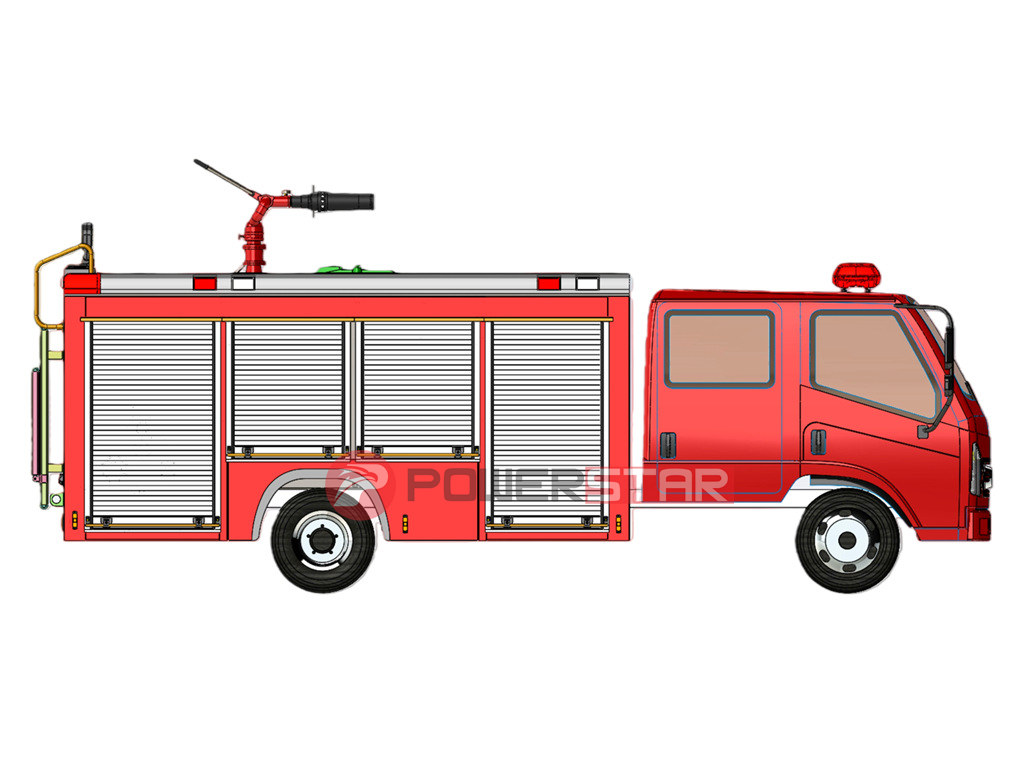 ISUZU forest rescue fire truck 3D drawing
