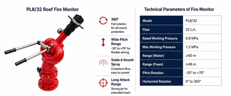 PL8/32 fire monitor PL8/32 fire monitor
