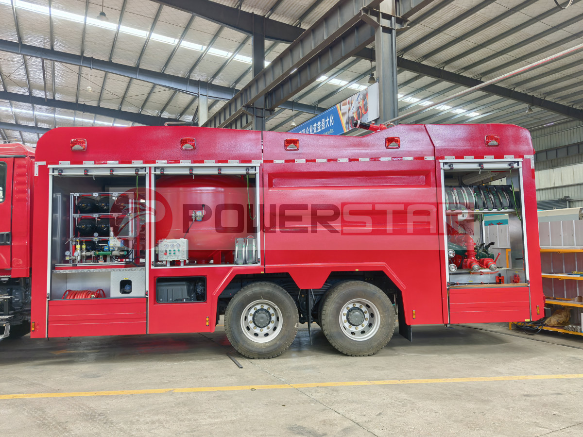 HOWO Foam Dry Powder Fire Engine technical drawing