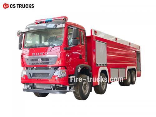 HOWO TX600 8X4 Foam Pump Fire Fighting Truck