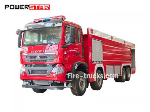 HOWO TX600 8X4 Foam Pump Fire Fighting Truck