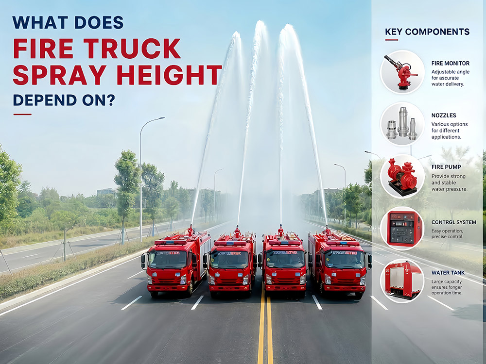 Độ cao phun của xe cứu hỏa phụ thuộc vào những yếu tố nào?