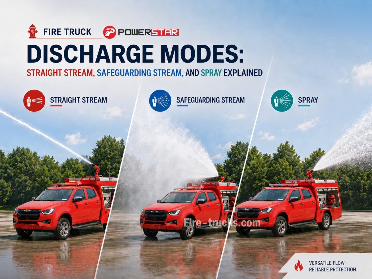 Các chế độ phun xả của xe cứu hỏa: Tia thẳng, tia bảo vệ và dạng phun sương được giải thích
