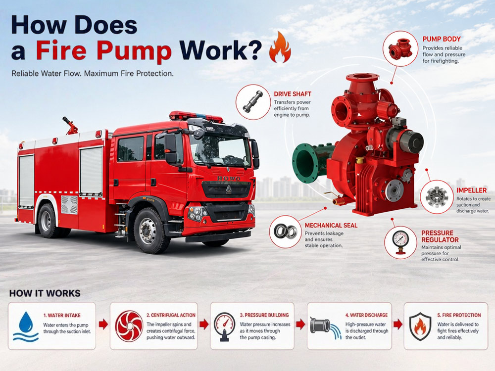 Bơm chữa cháy hoạt động như thế nào? Giải thích nguyên lý hoạt động của bơm xe chữa cháy
